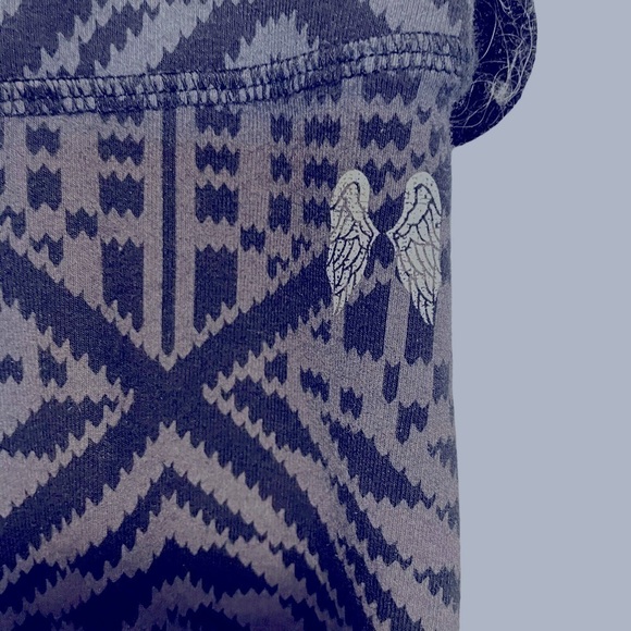 Victoria’s Secret Leggings Jeggings jJoggerssize large long Black and Gray Print - Picture 6 of 8